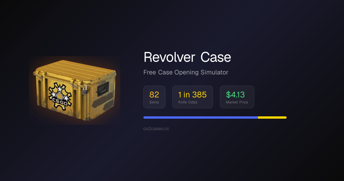 Open Revolver Case Free | 17 Skins, Real Drop Rates | CS2 Case Simulator